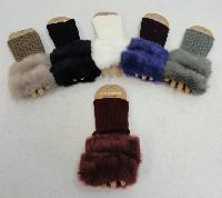 Knitted Hand Warmers [Plush Trim]